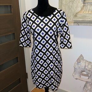 Maude‎ M shift dress 3/4 sleeves 100% polyester Sz M